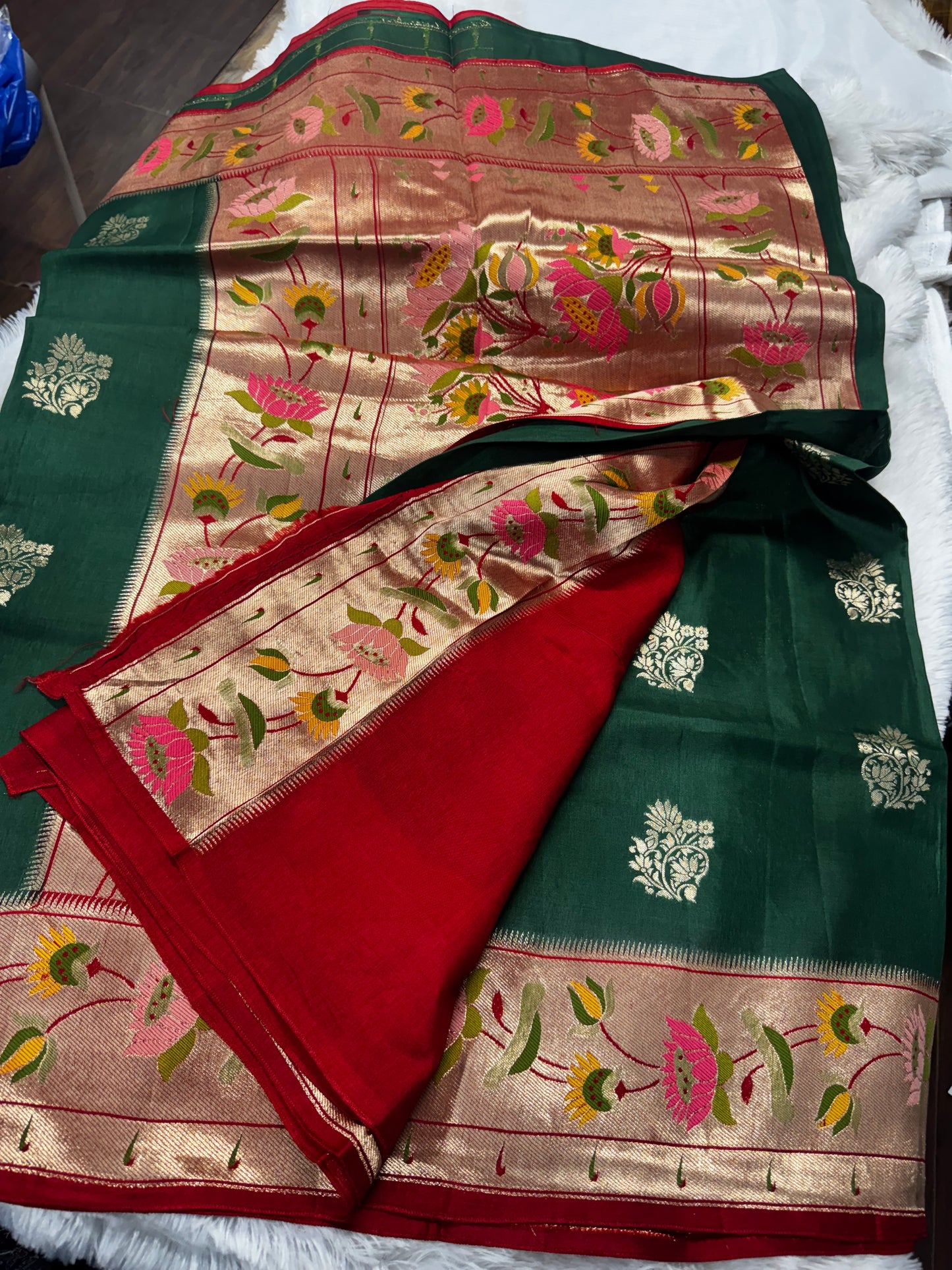 Munga crepe Paithani saree-SR1238A
