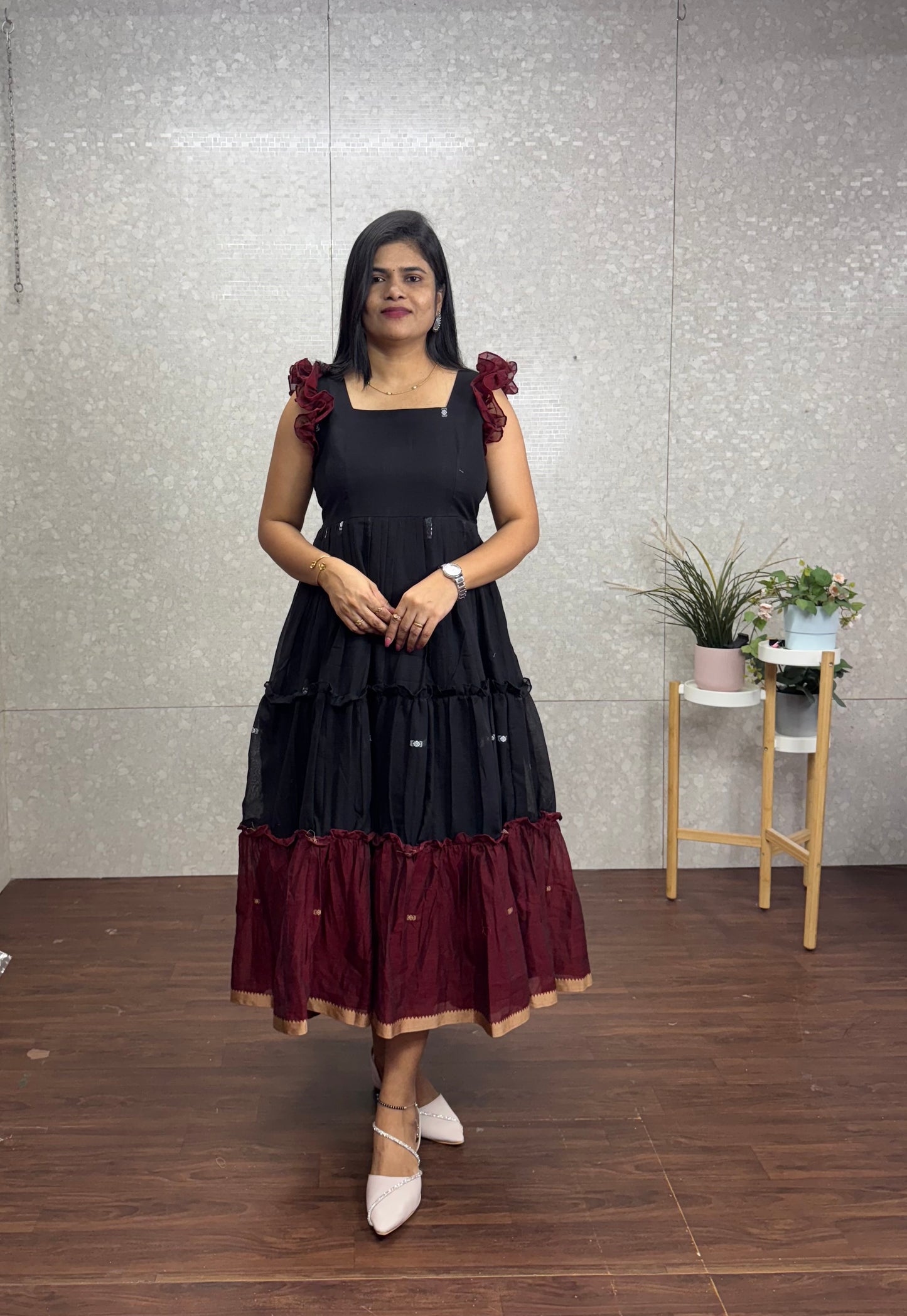 Handloom frock-SRF1047A