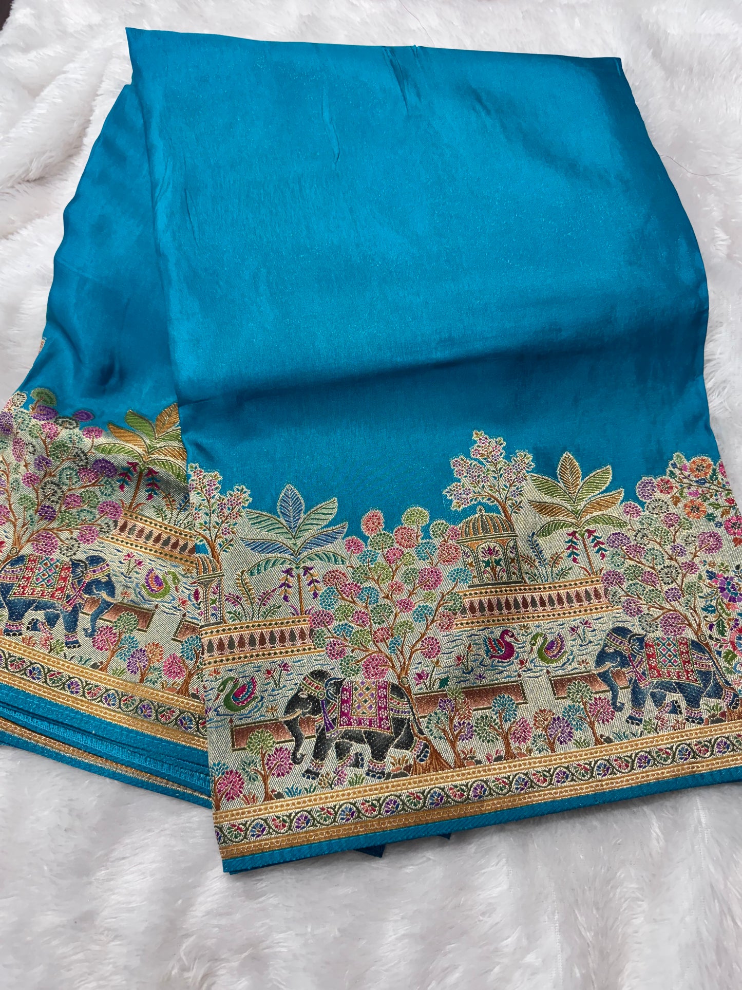 Pure pashmina saree-SR1270B