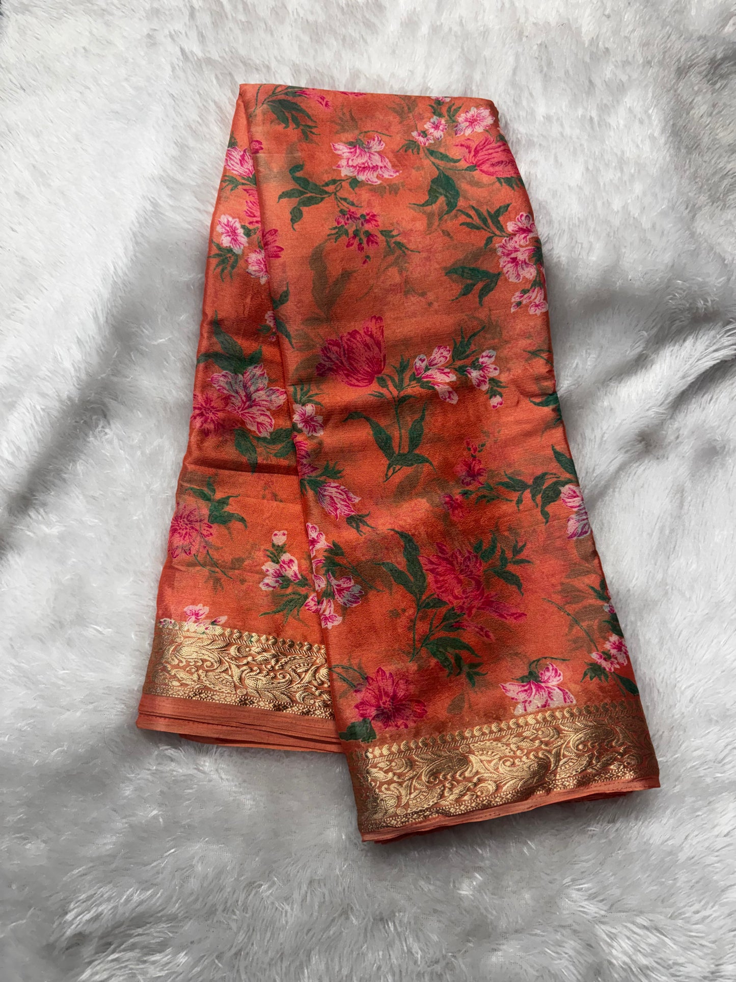 Chinnon floral print saree-SR1236B