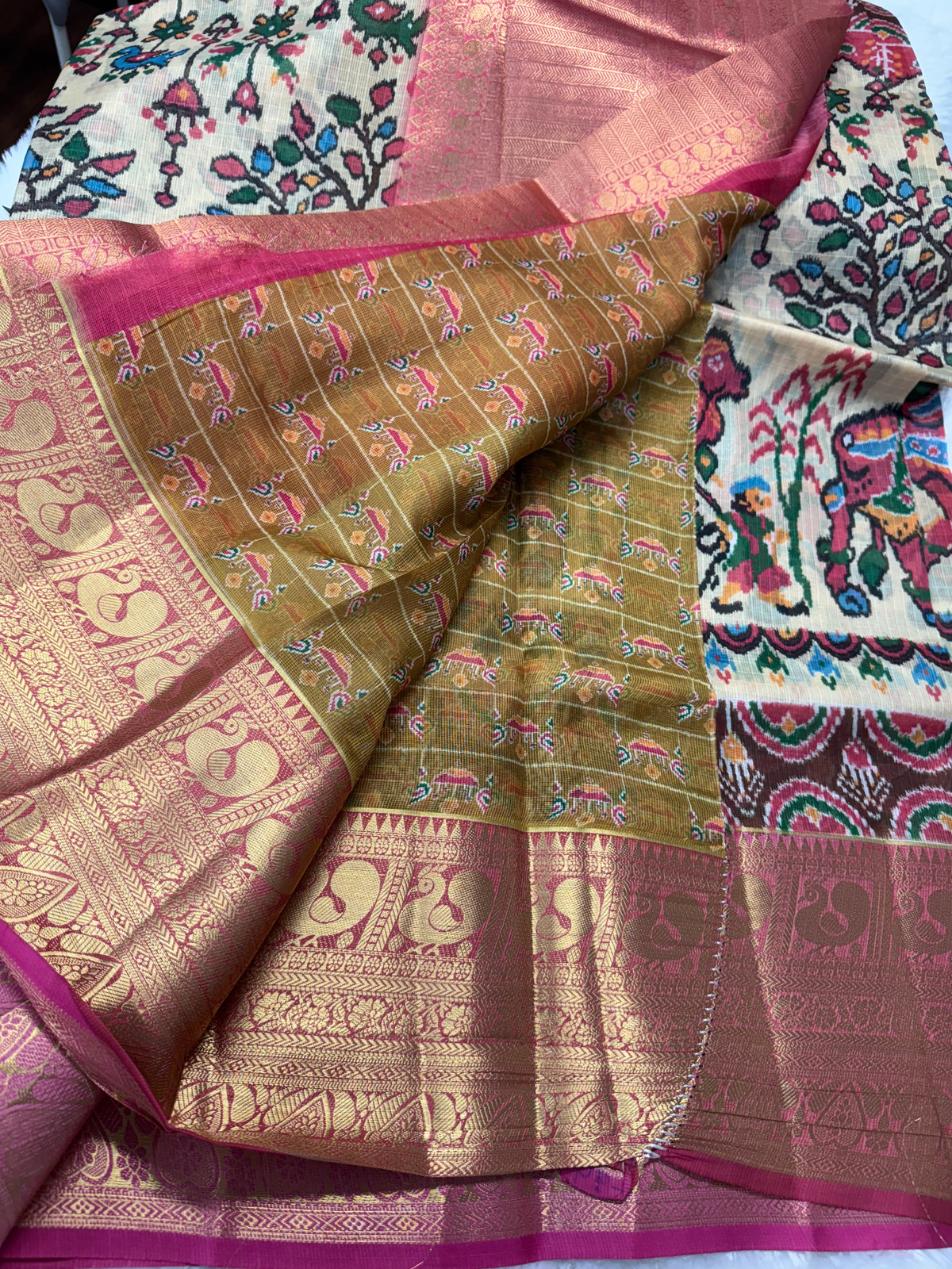 Surekha Reddy Collection Kanchi Kota Patola saree-SR1113A – Swarna Reddys