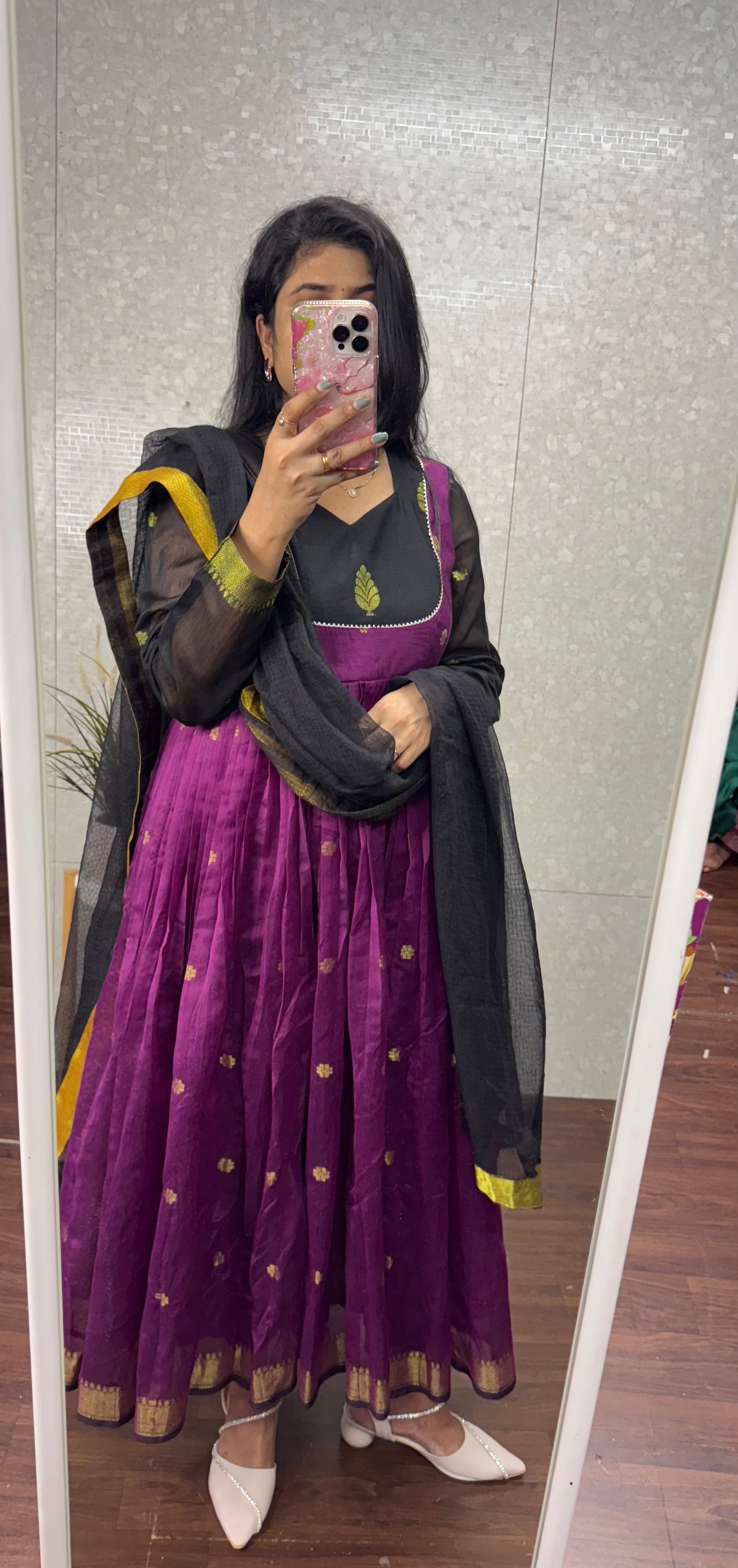 Handloom Anarkali-SRA018B