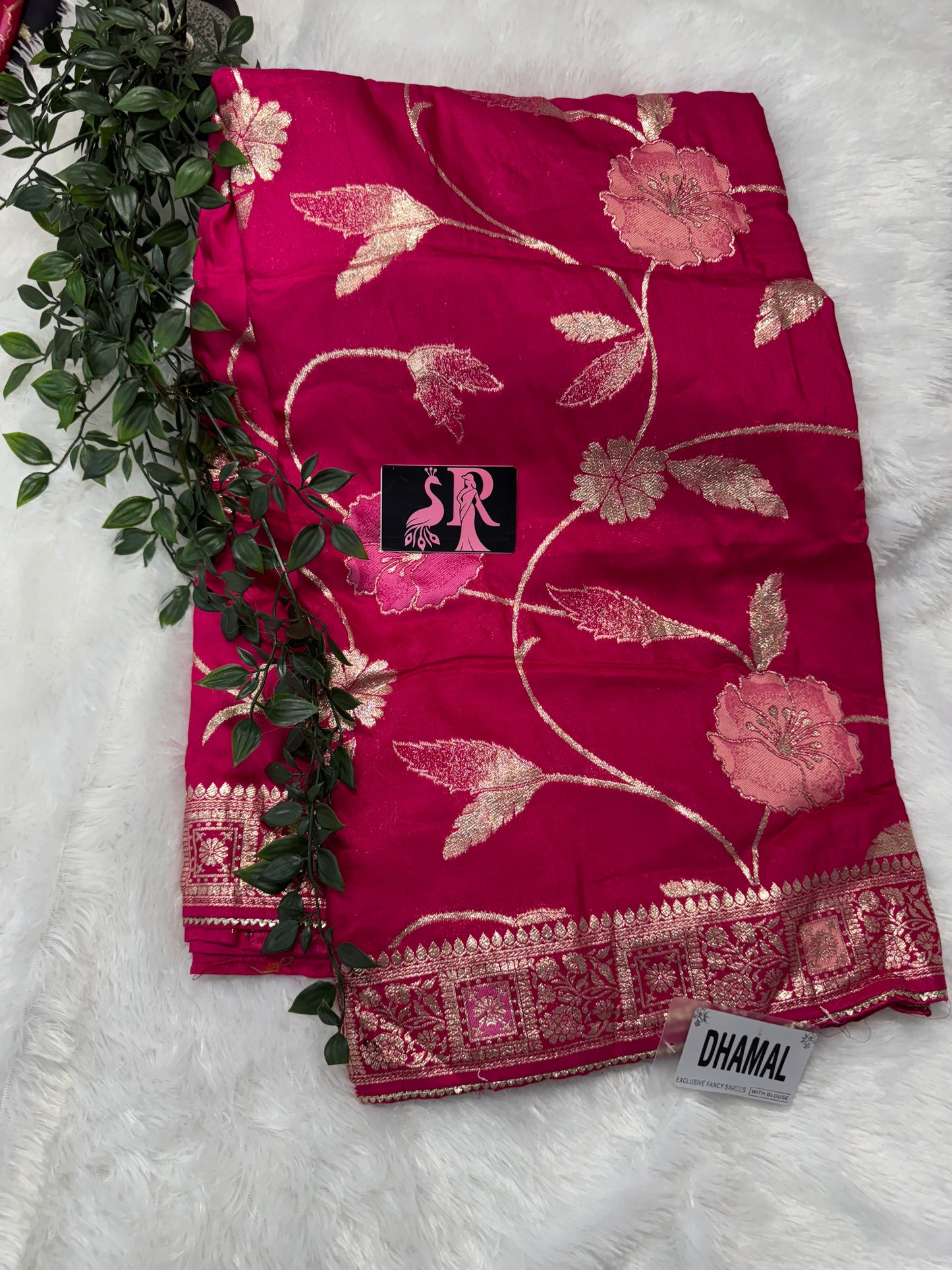 Soft mushru fancy saree-SR1093G