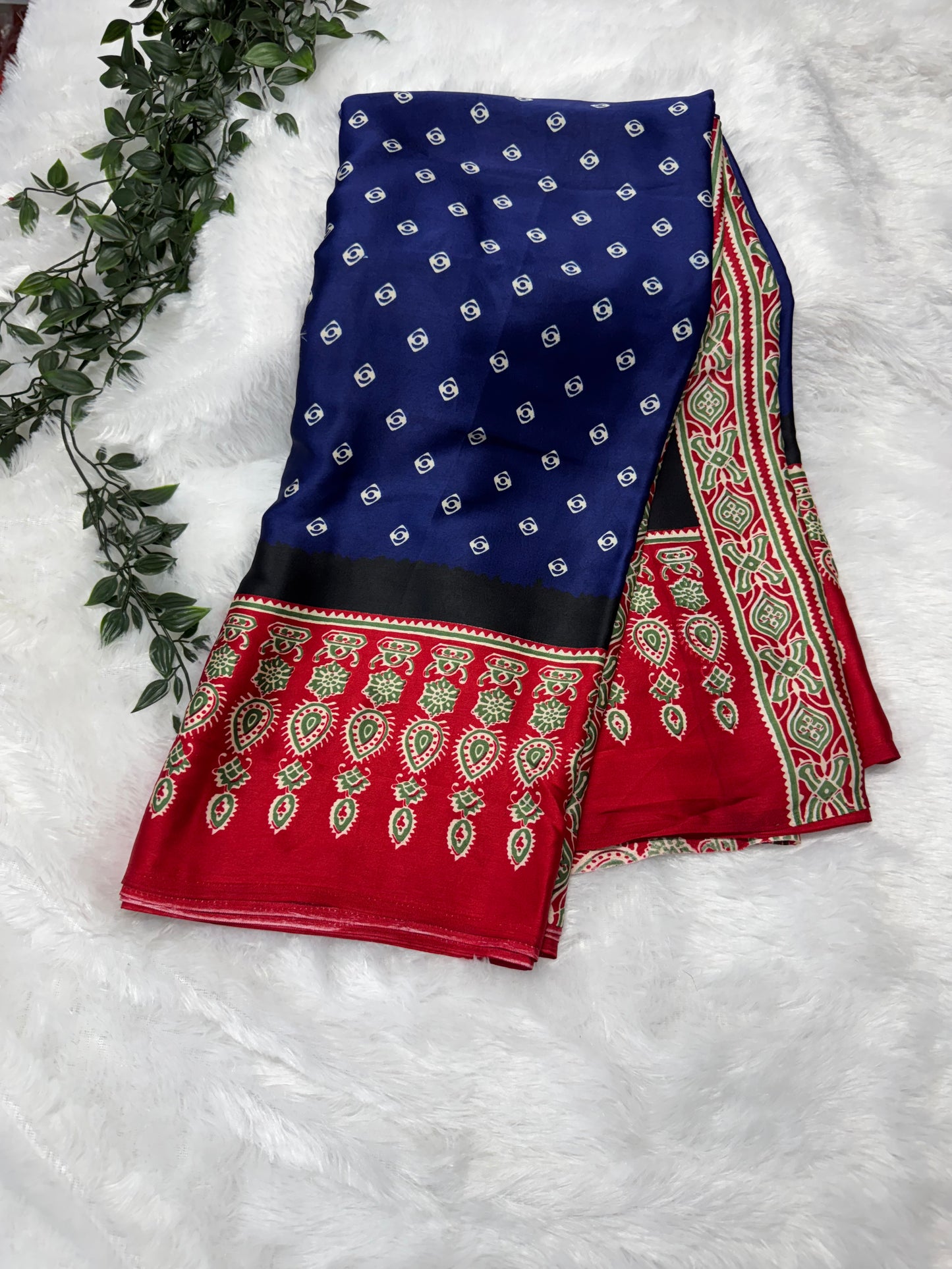 Ajrakh saree-SR1017E