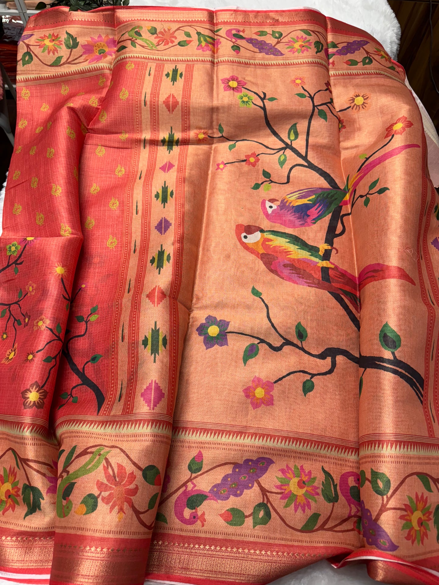 Banarasi tissue Paithani-SRS017A