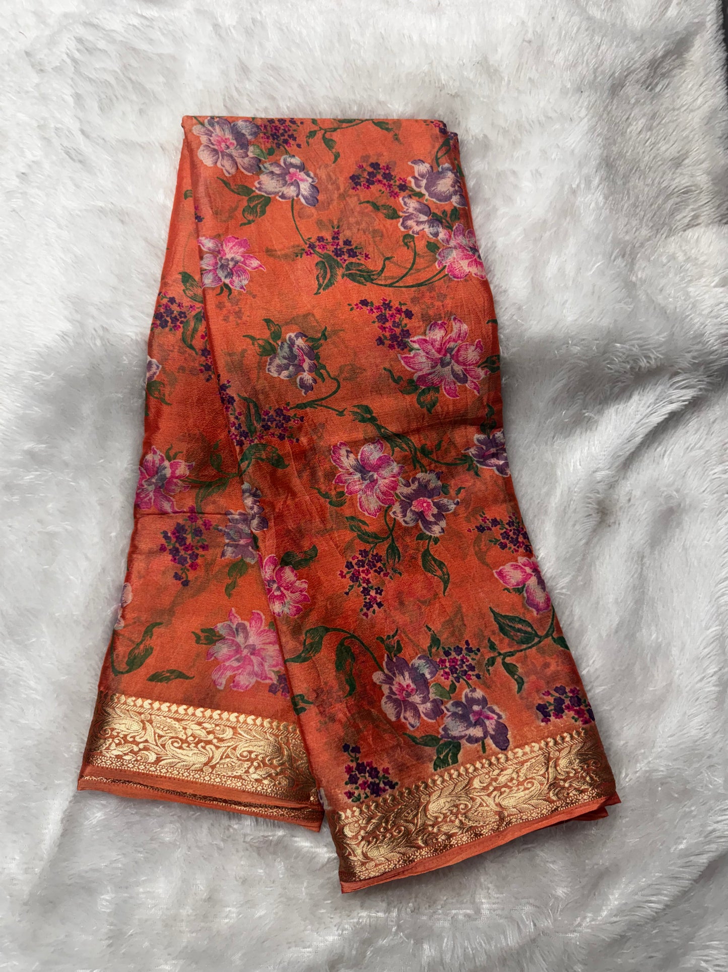 Chinnon floral print saree-SR1236g