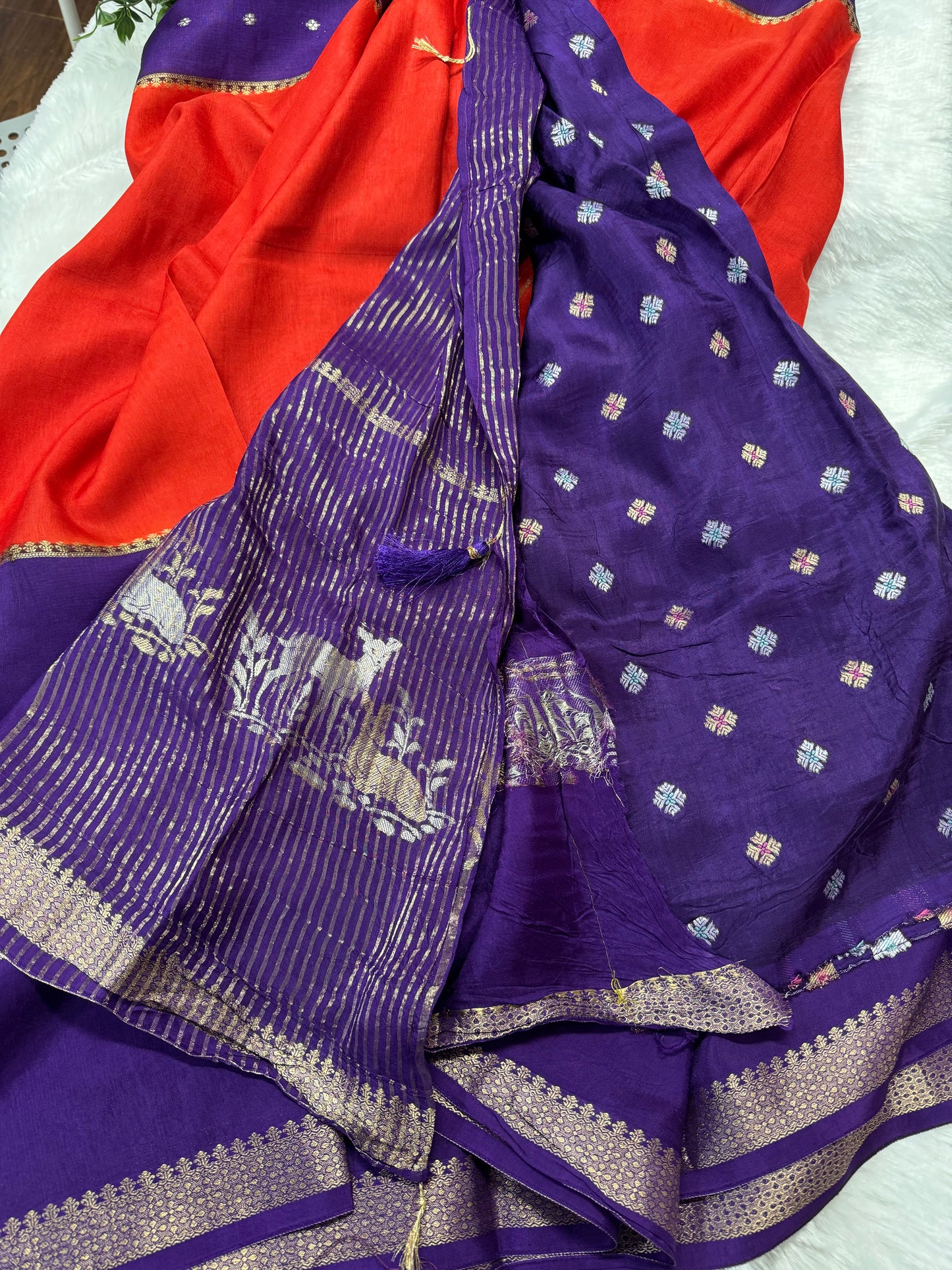 Mysore dola crepe silk saree-SR1159F