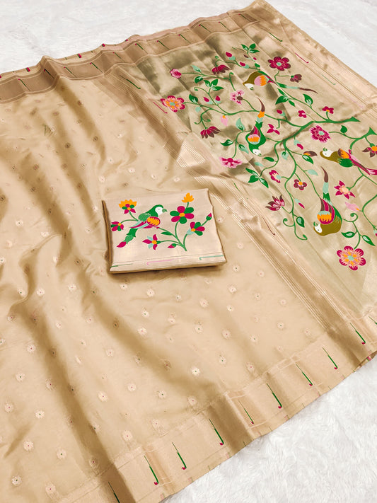 Kora Paithani saree-SRP401D