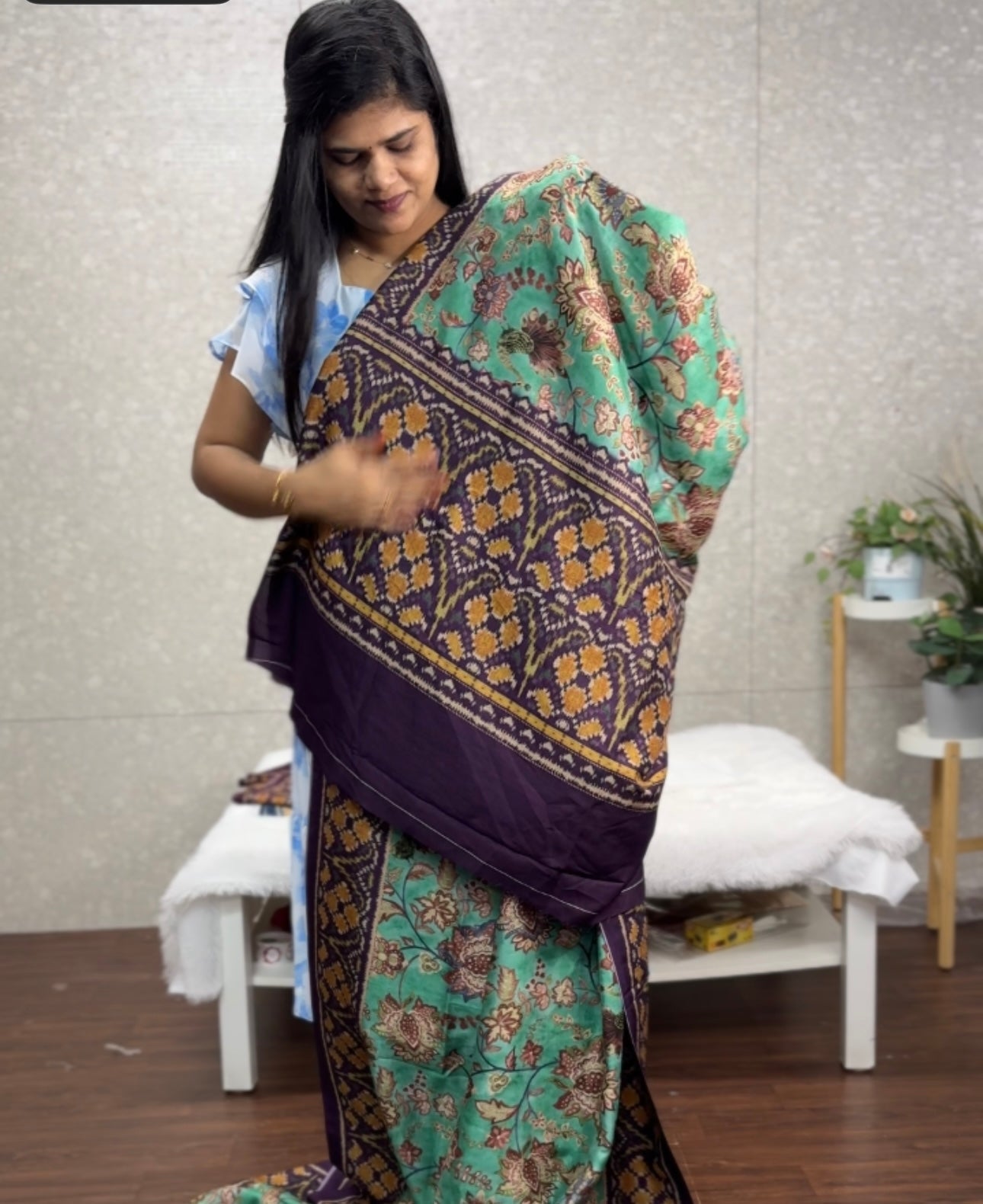 Lavanya silk Kalamkari-SR1047B