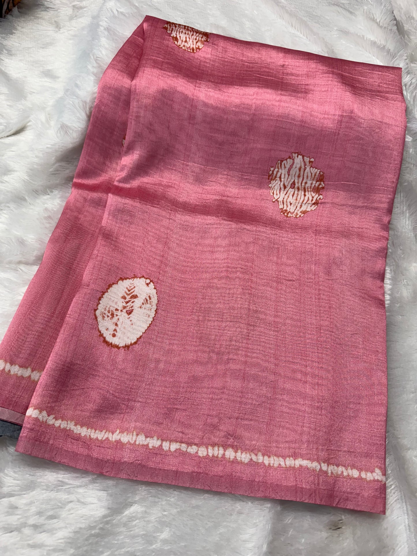 Tassar crepe silk fusion saree-SR1177B