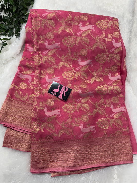 Banarasi Khaddi Georget saree-SR1077D