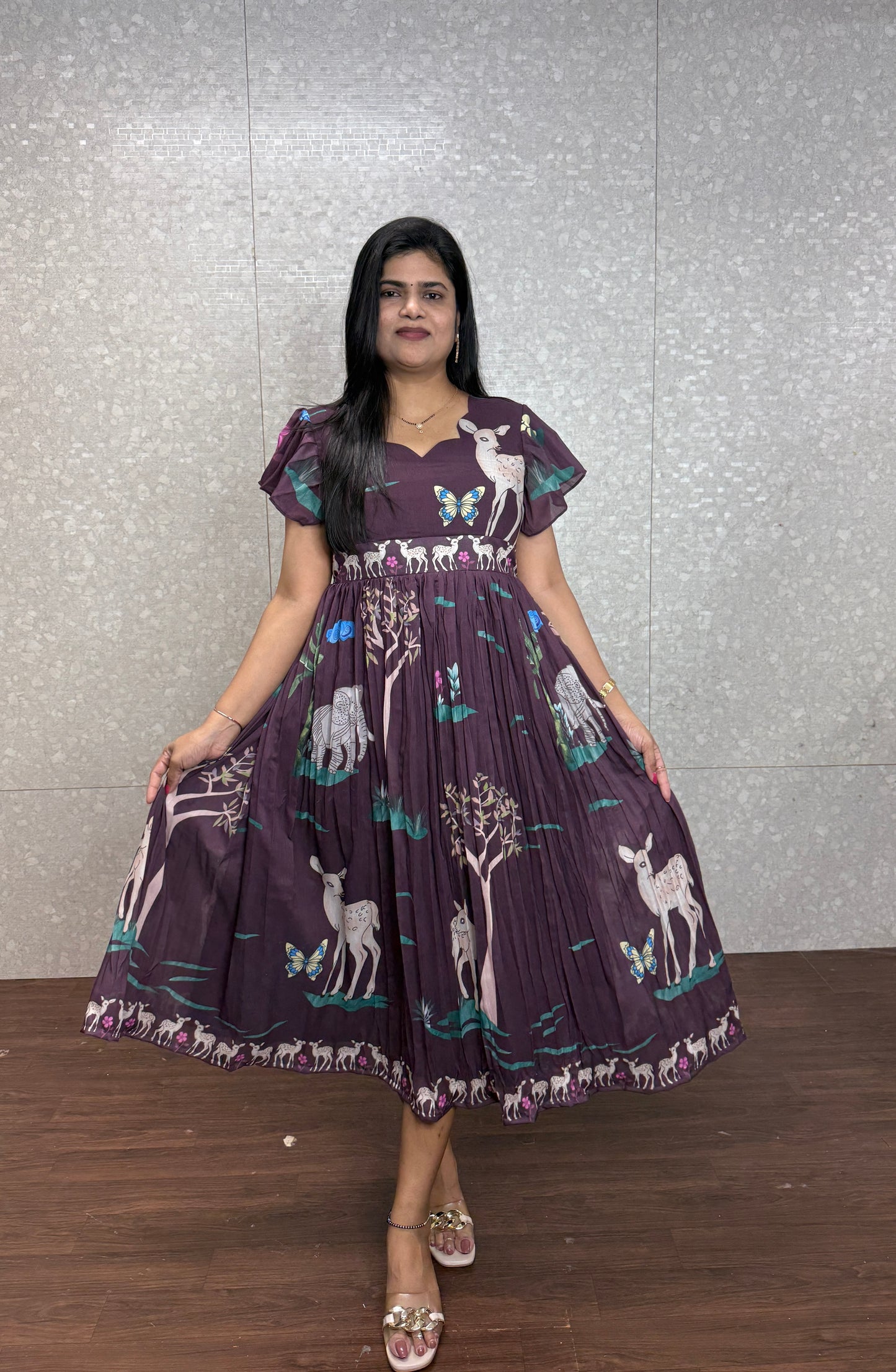 Chanderi Frocks-SRF1002B
