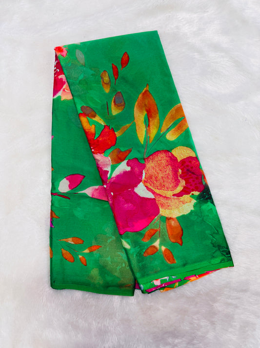 Soft chinnon digital print saree-SR1225I