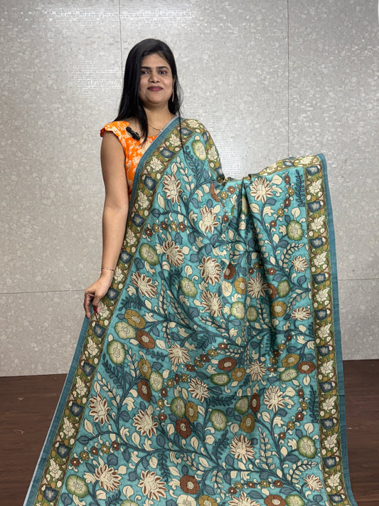 Lavanya silk kalmakari saree