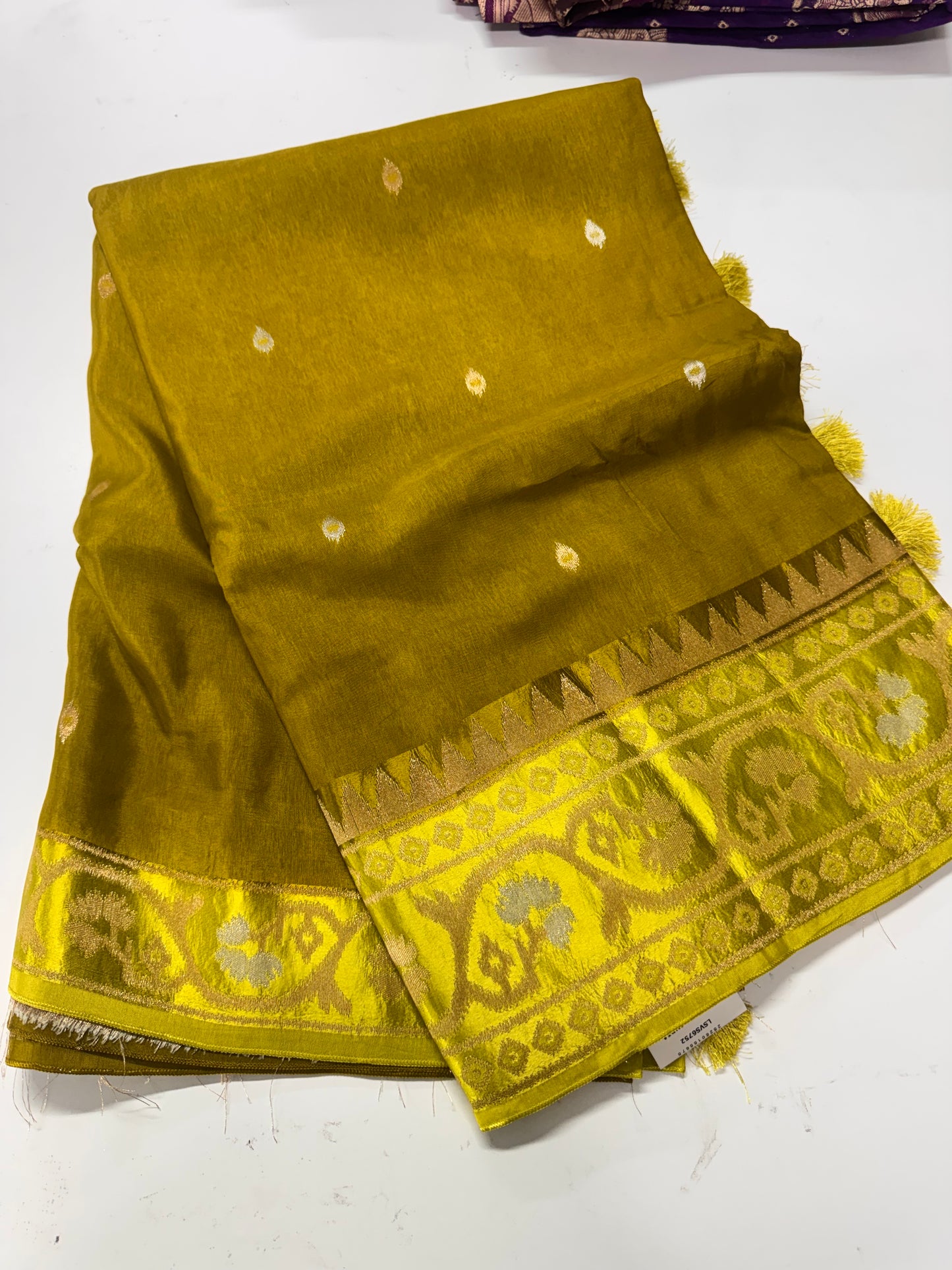 Banarasi Tassar Georget saree-SR1286D