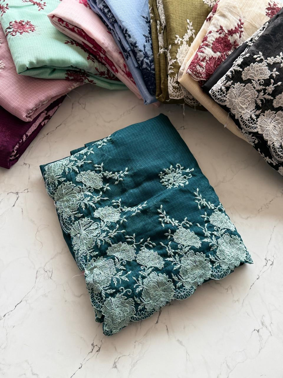 Kota doria Embroiderd saree-SR1239O