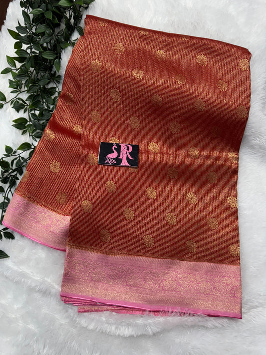 Vintage zari checks-SR1079F