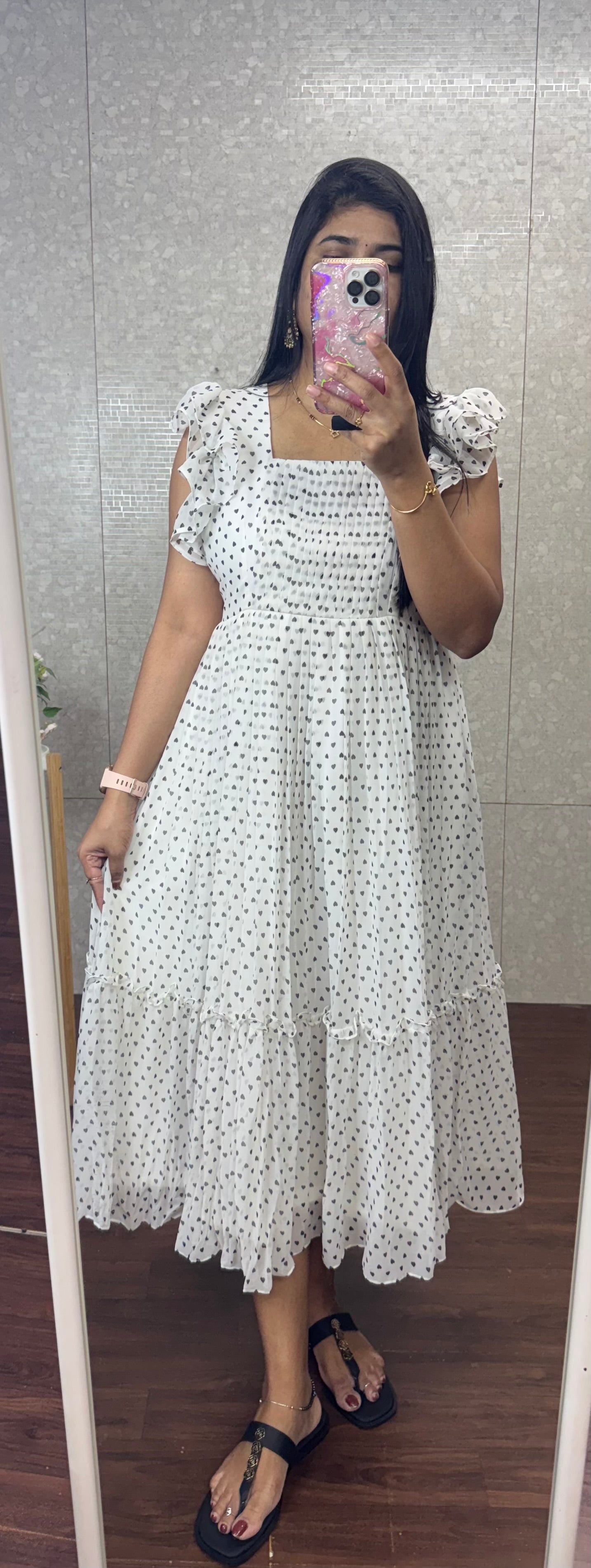 Little hearts frock-SRF1053A
