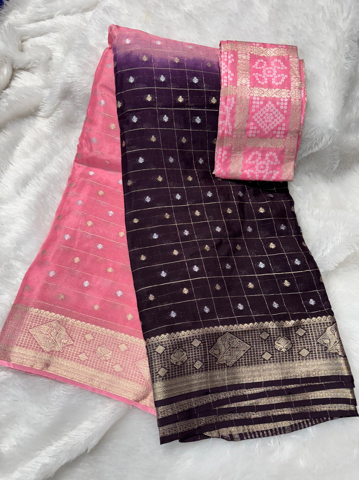 Chinnon dual shade saree-SR1170C
