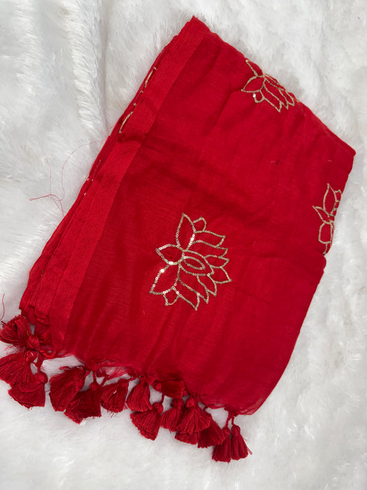 Pure mulmul cotton saree-SR1201C
