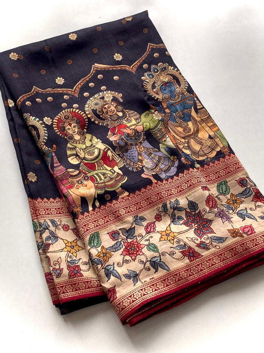 Crepe Georget Kalamkari-SR1073B