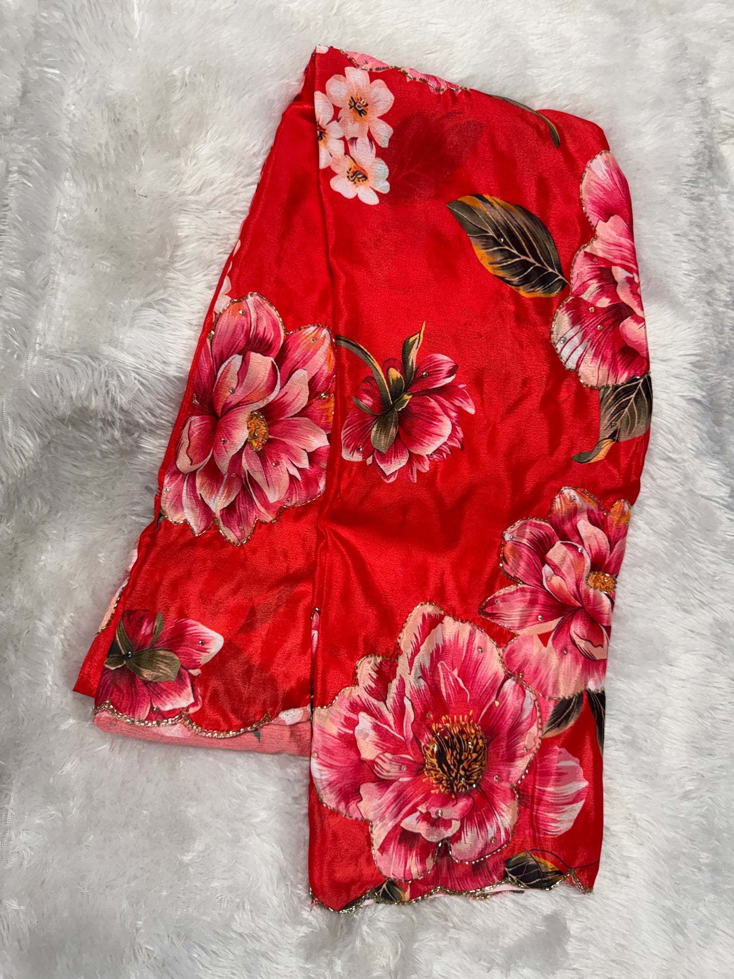 Chinnon floral cocktail saree-SR1254A
