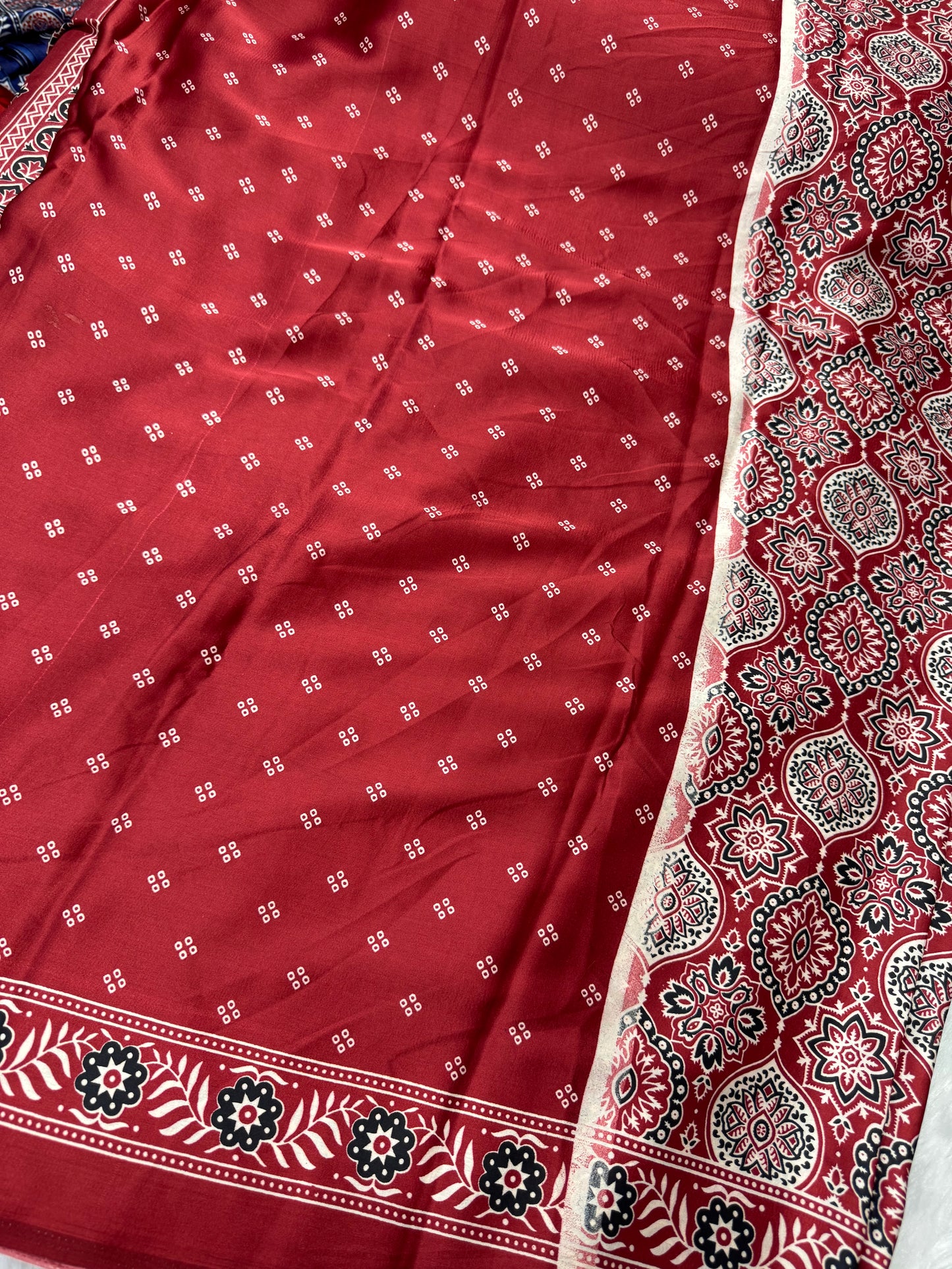 Ajrakh saree-SR1068E