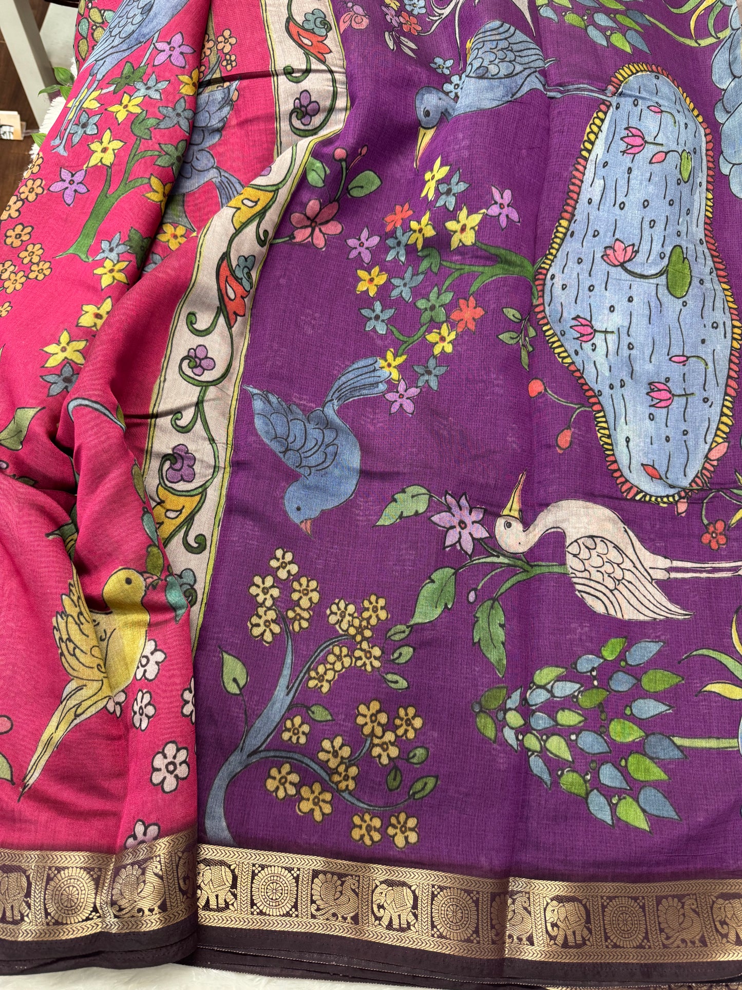 Viscose mushru silk saree-SR1109F