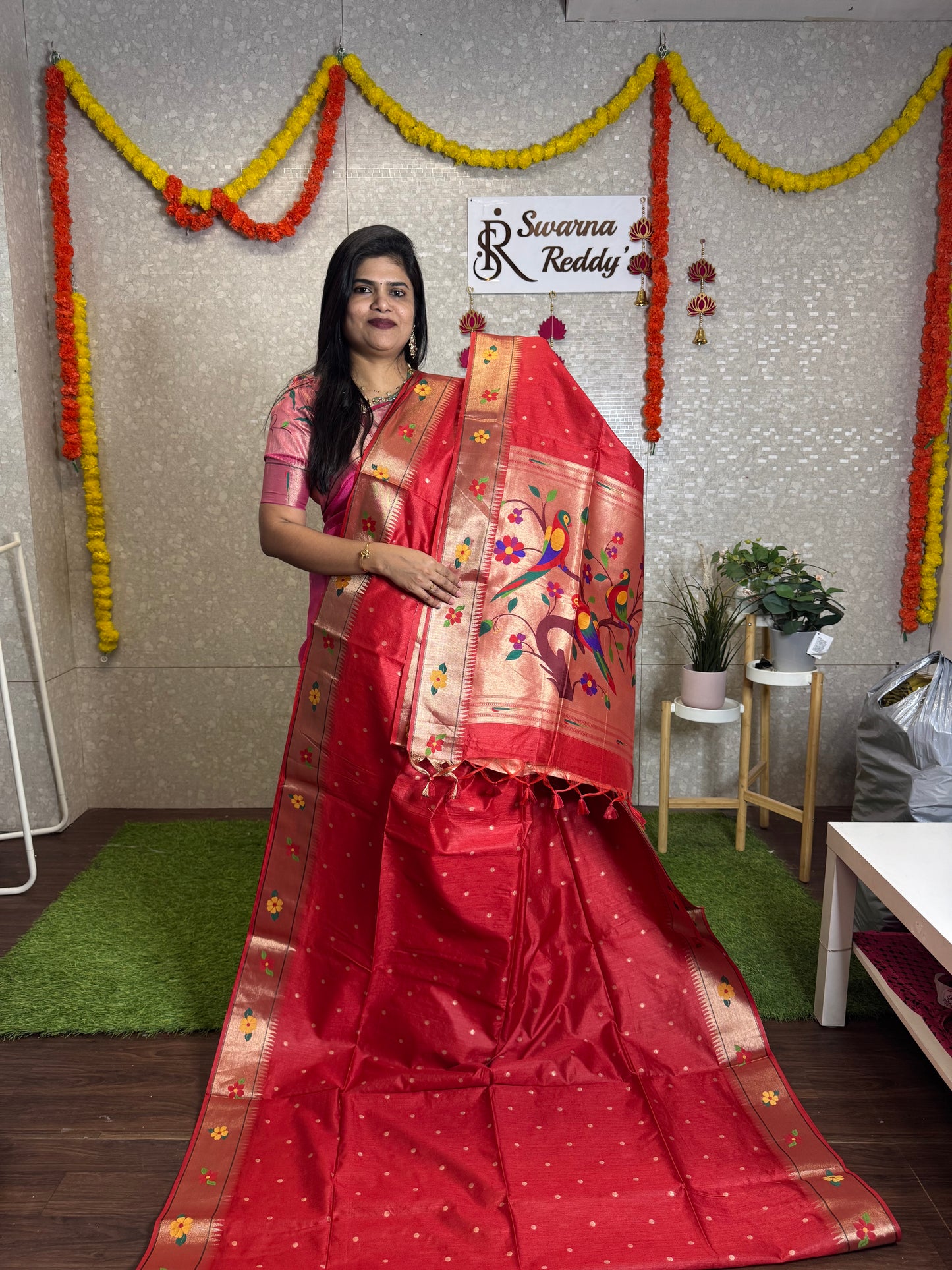 Tussar Silk Paithani-SR1012B