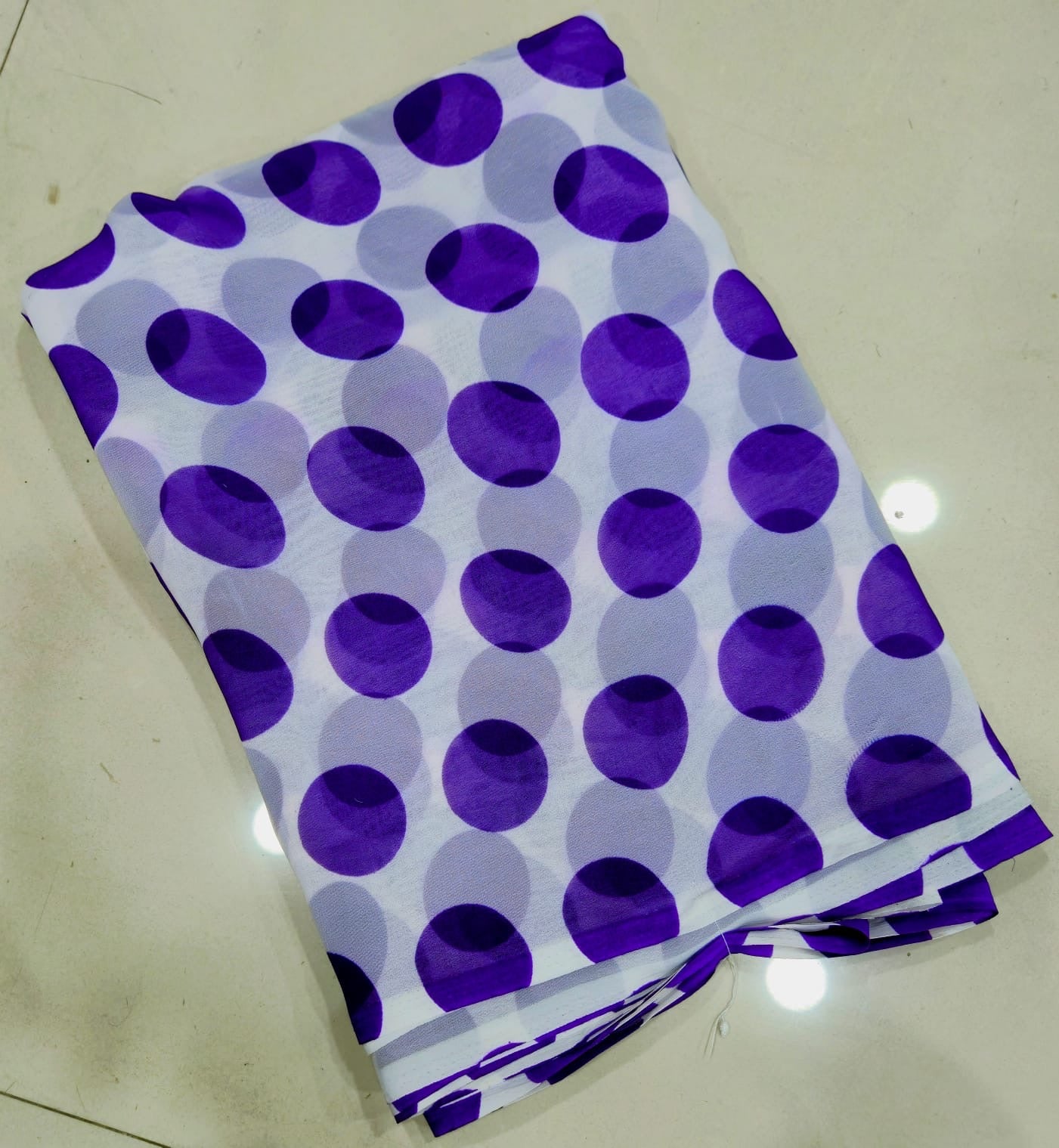Georget polka dots saree-SR1221J