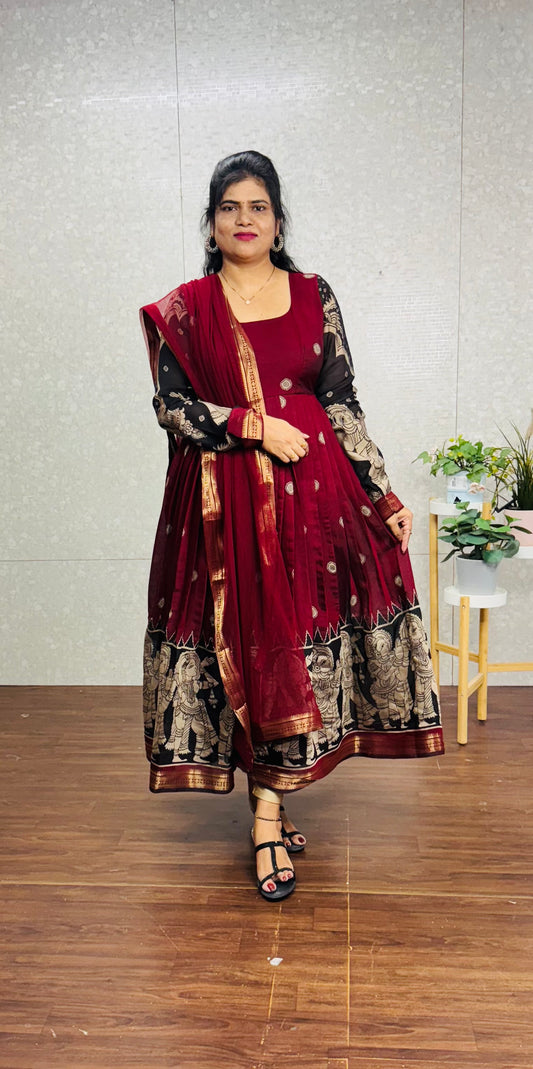 Kalamkari Anarkali -SRA019