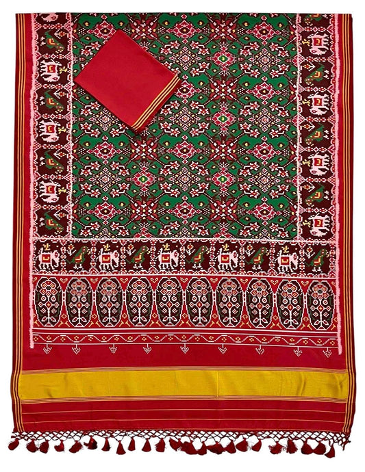 Spun silk Patola saree-SR1220C