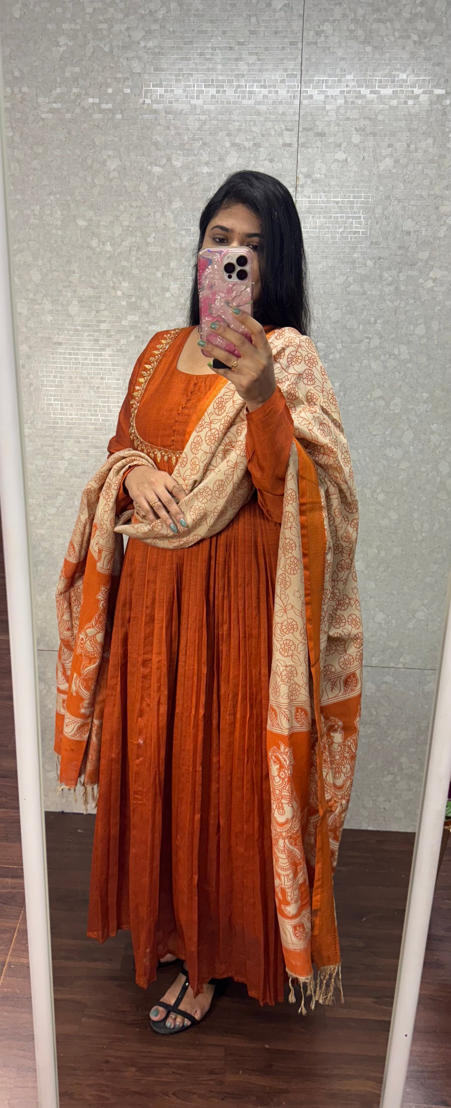 Mangalagiri pattu Anarkali-SRA012A