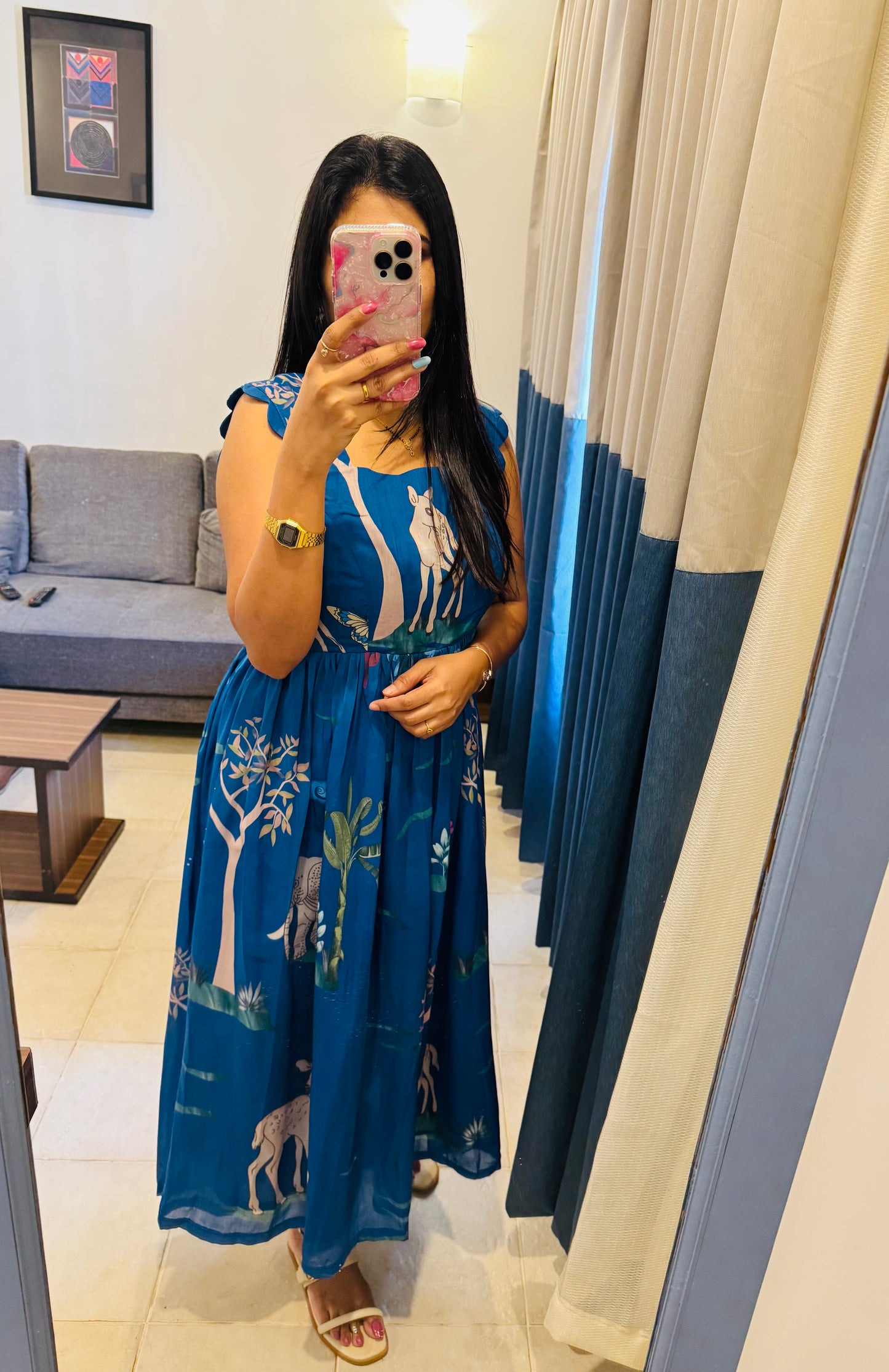 Chanderi Frock-SRF1002G