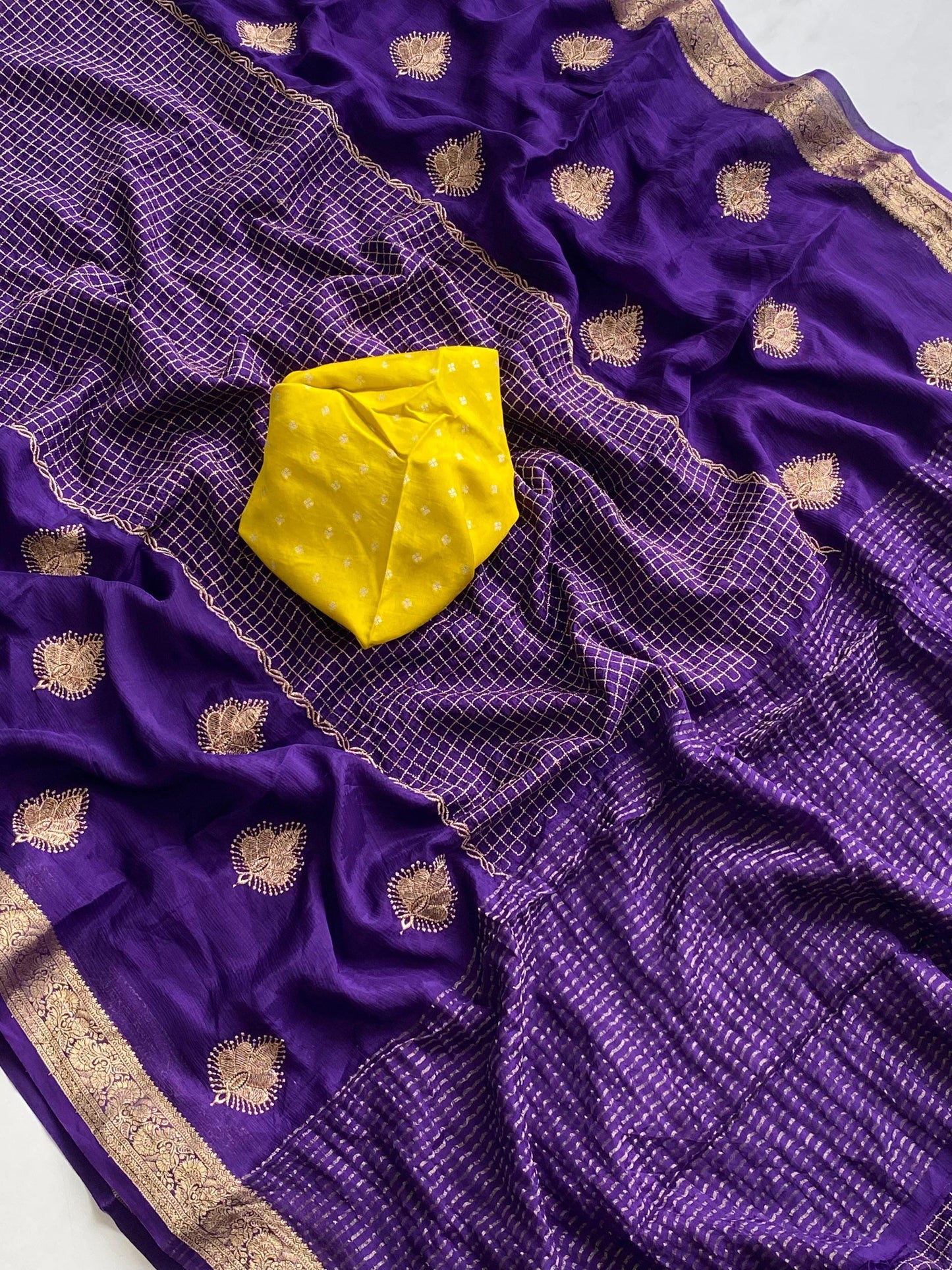 Pure Chinnon chiffon saree-SR1055D