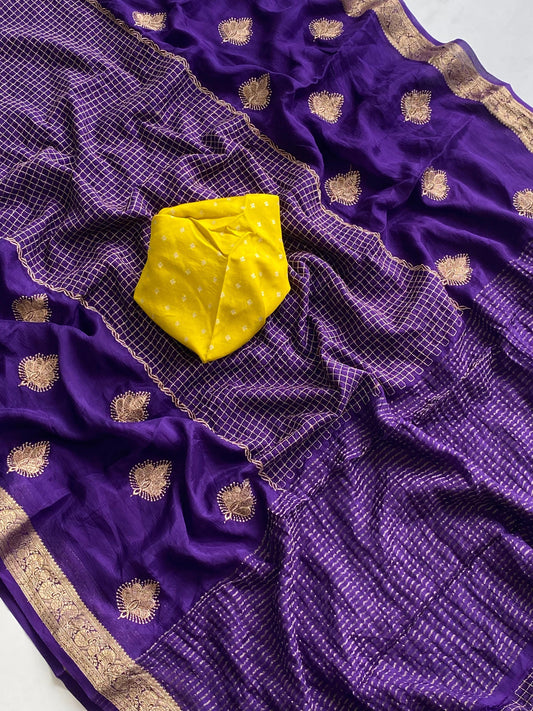Pure Chinnon chiffon saree-SR1055D