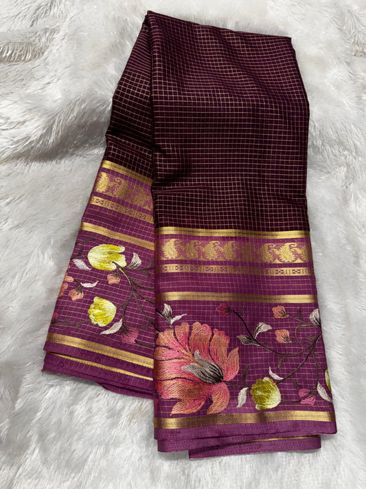 Mysore crepe saree-SR1301E