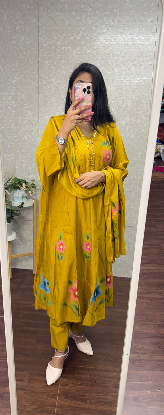 Handpainted Anarkali-SRS007