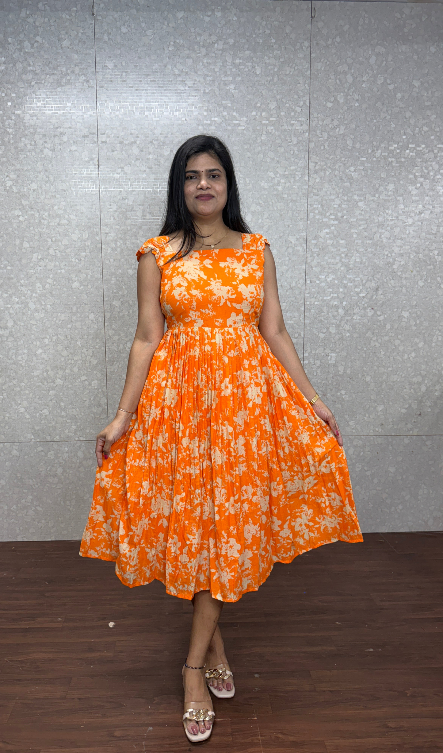Pure mulcotton frock-SRF1010A