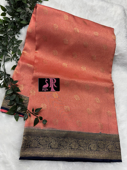 Vintage zari checks-SR1079D