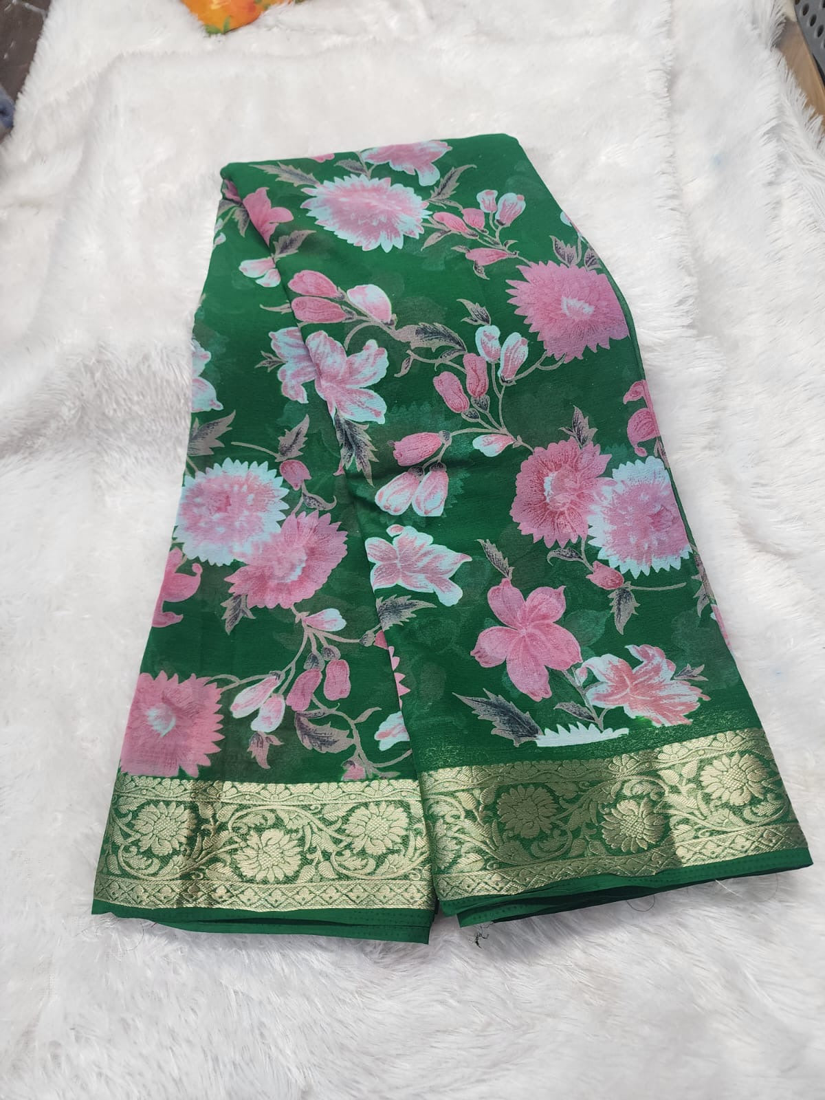 Chiffon floral digital saree-SR1305