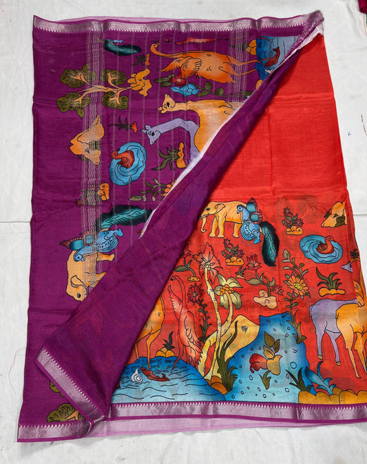 Managalagiri pattu Kalamkari-SR1102E