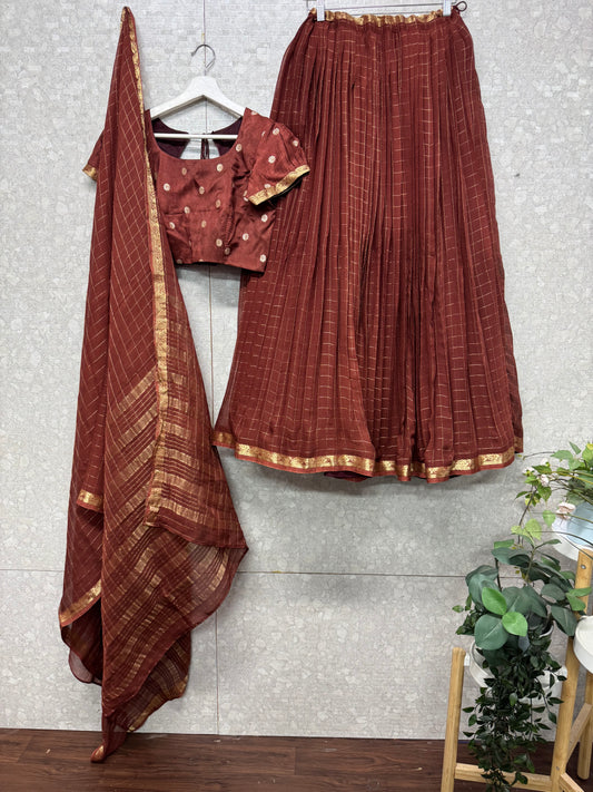 Vintage checks lehanga -SRL002G