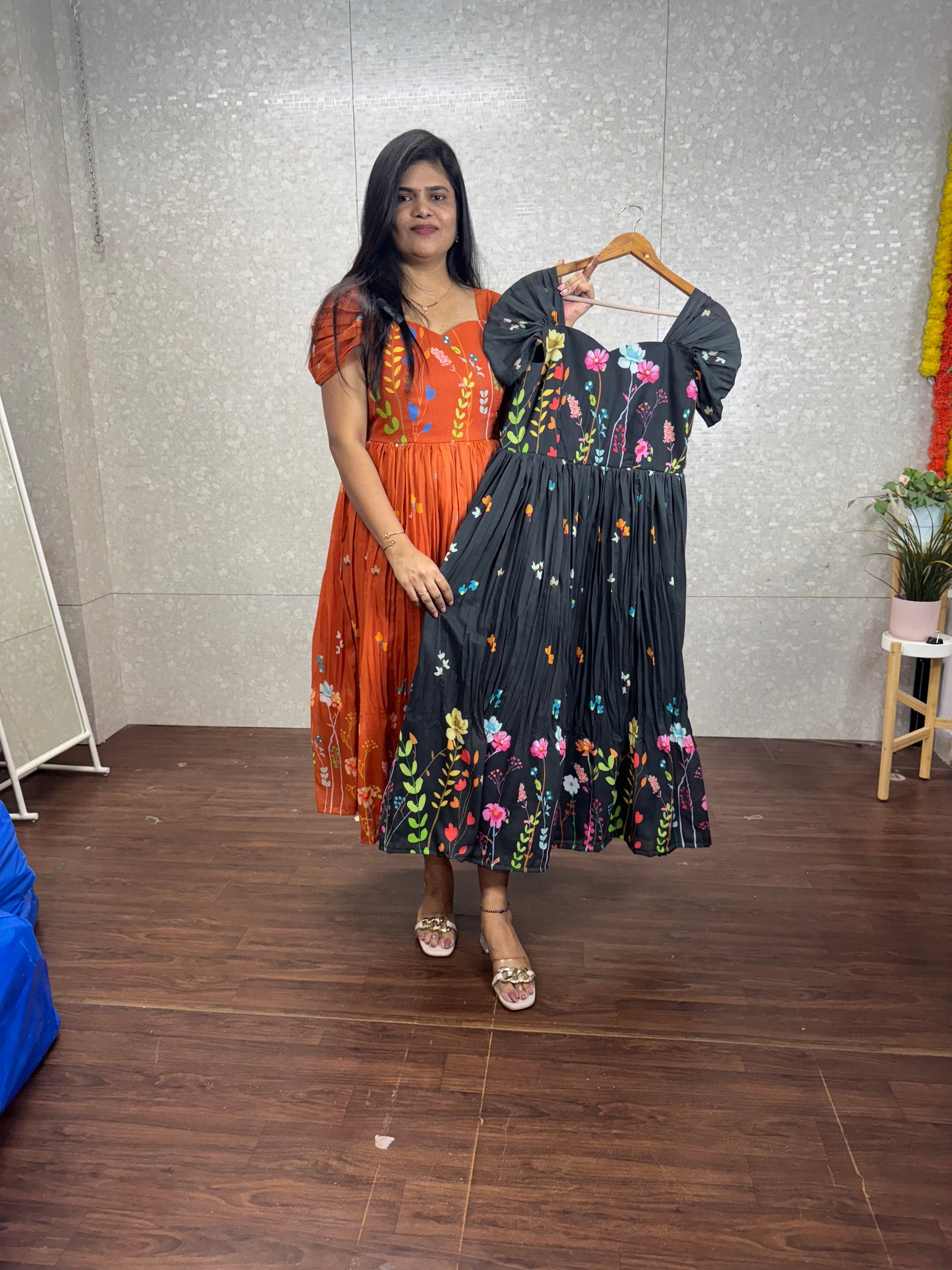 Soft Chanderi Frocks