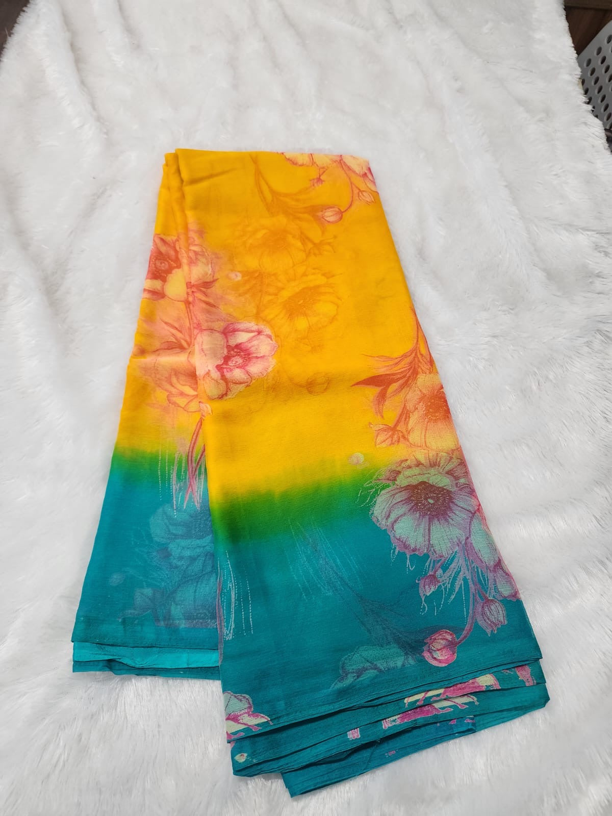Chiffon 2D digital print sarees-SR1235H
