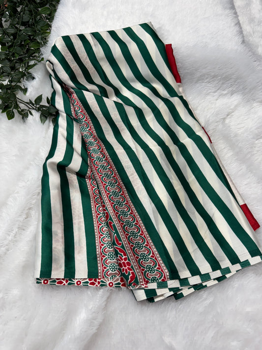Ajrakh saree-SR1065A