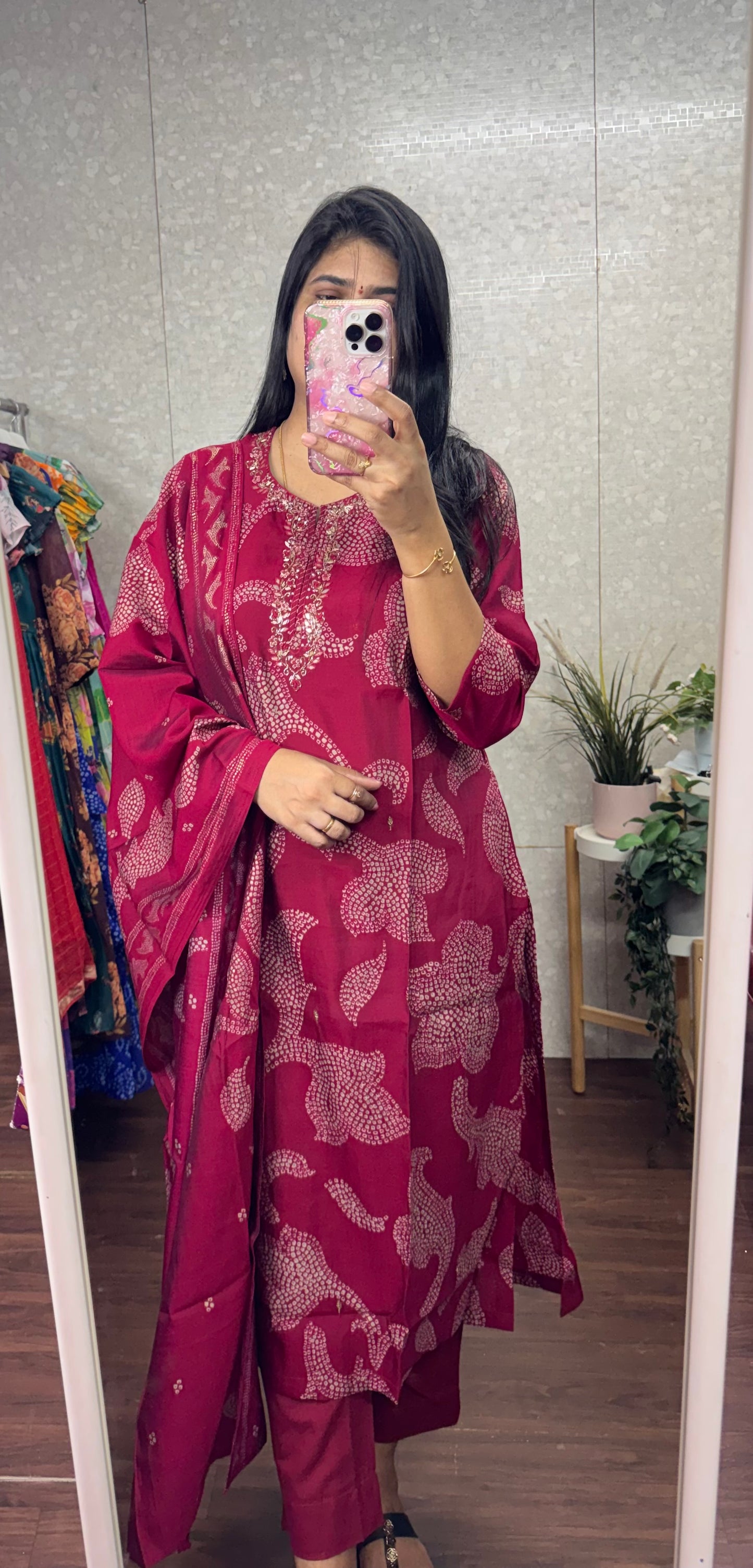 Roman silk handwork suit -SRS059B
