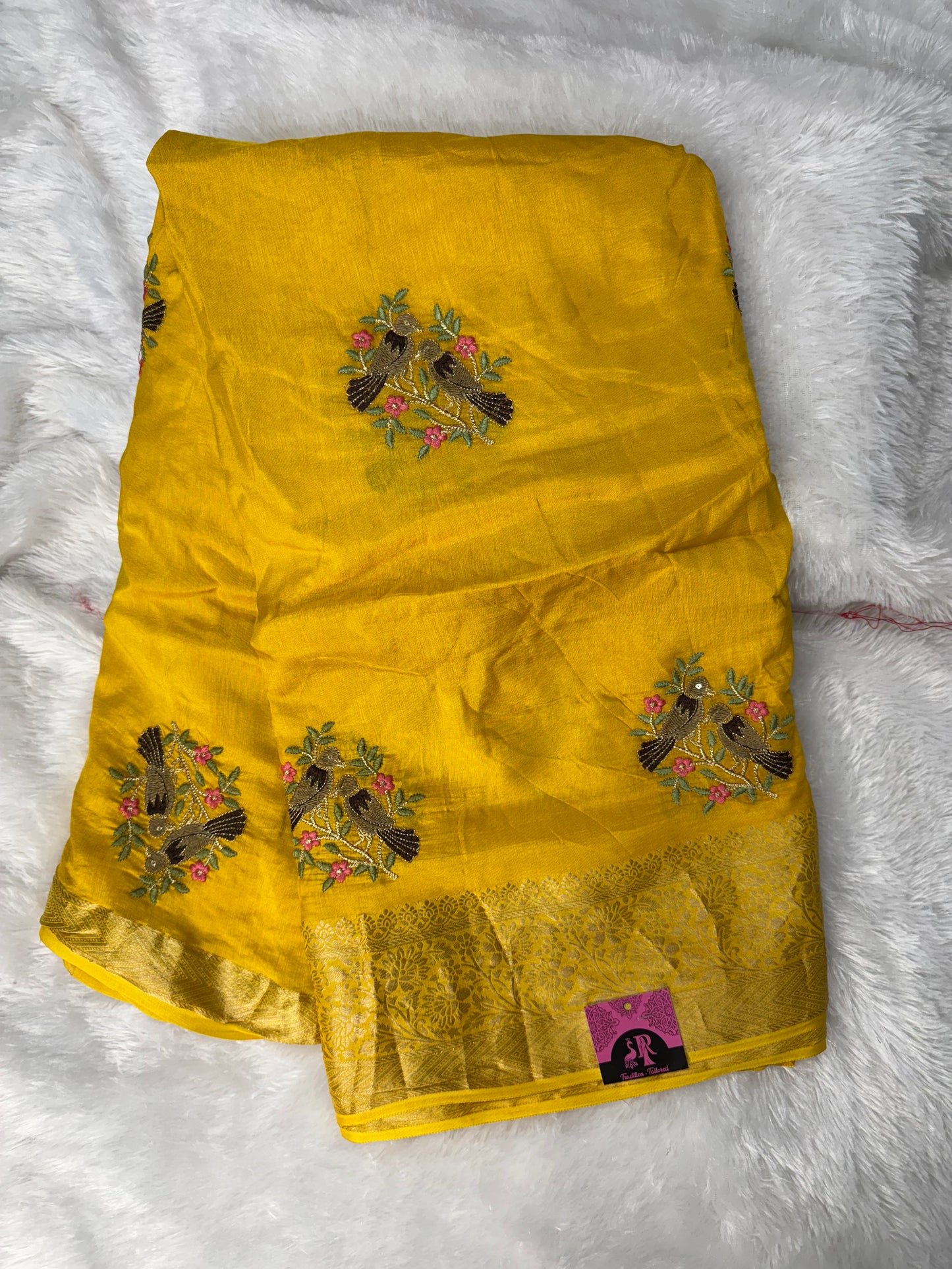 Russian silk saree-SR1129G