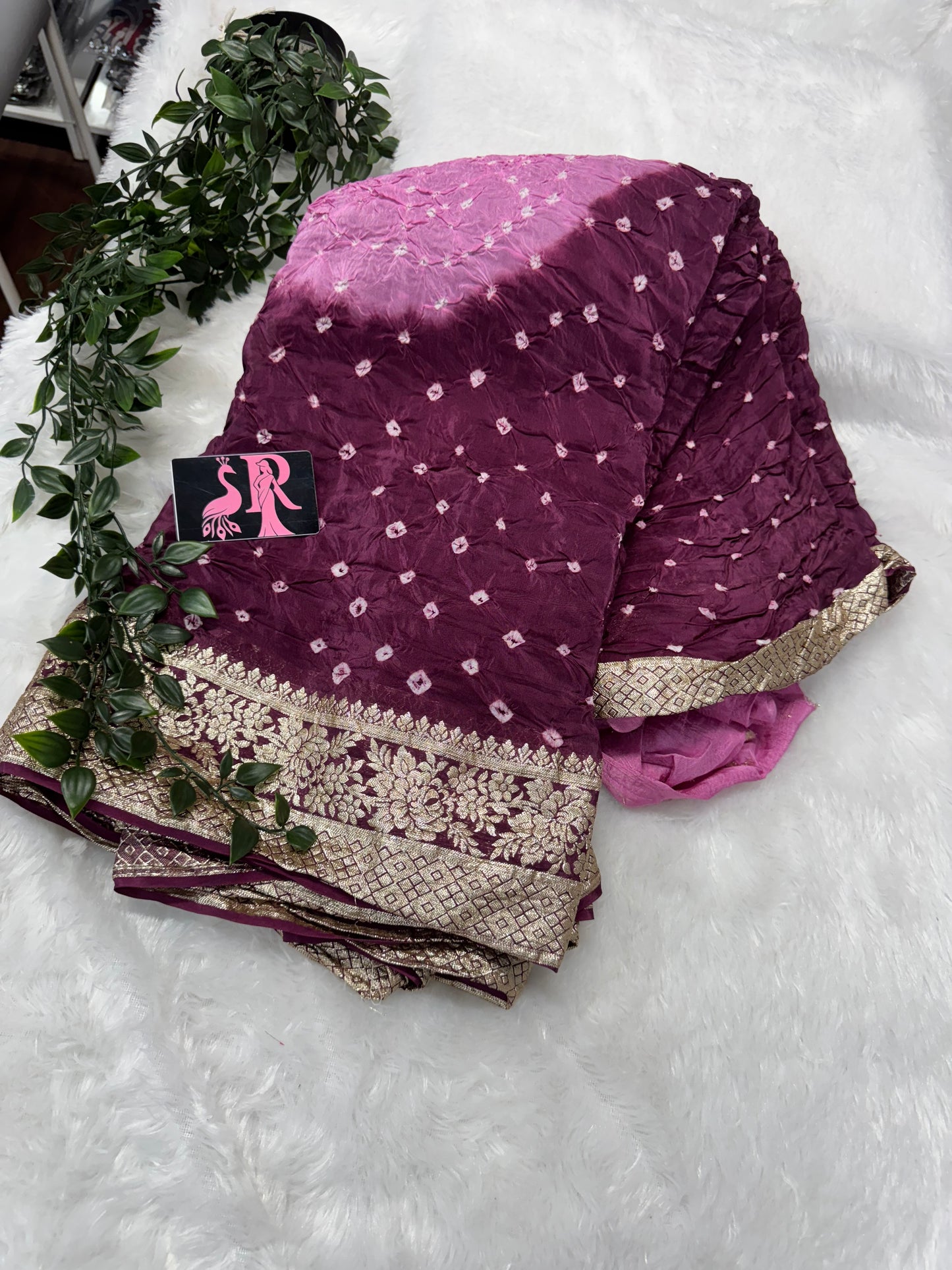 Pure Jaipur Bandhini Silk-SR1047B