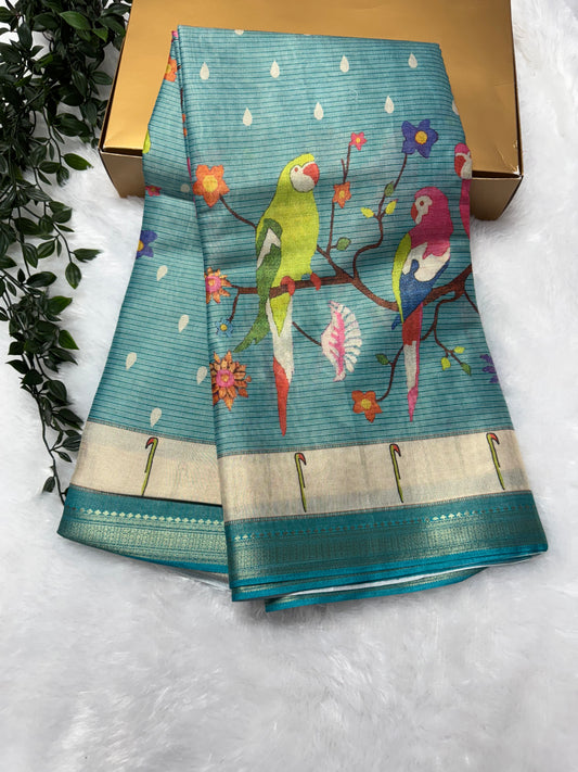 Banarasi tissue Paithani-SRS012